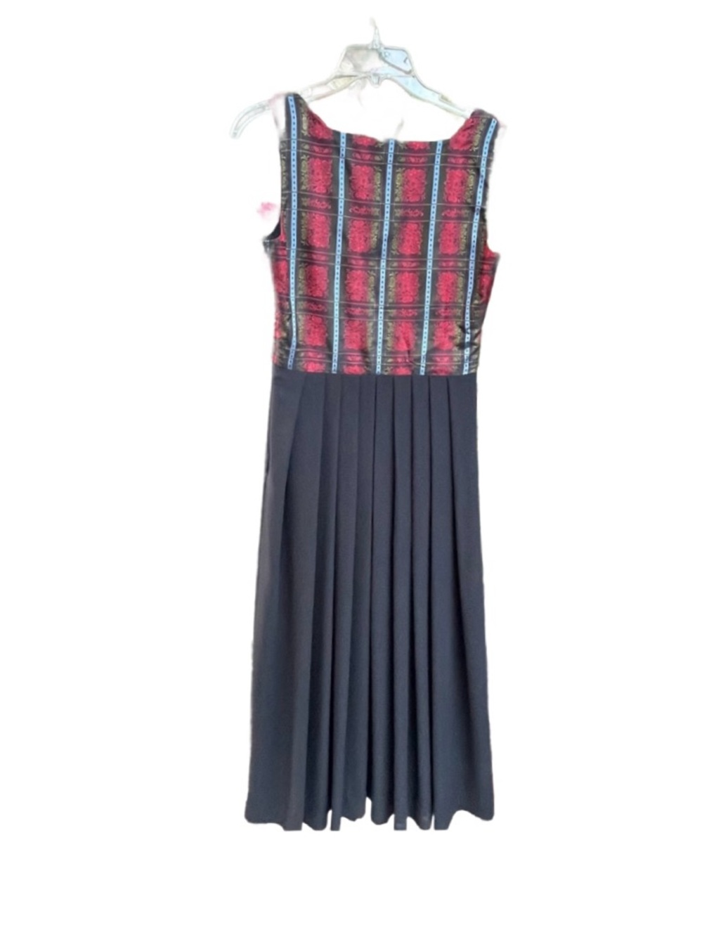 Sportalm ~ Size 36 (Small) ~ Vintage ~ Austria ~ Red/ Black ~ Silk Plaid Dress